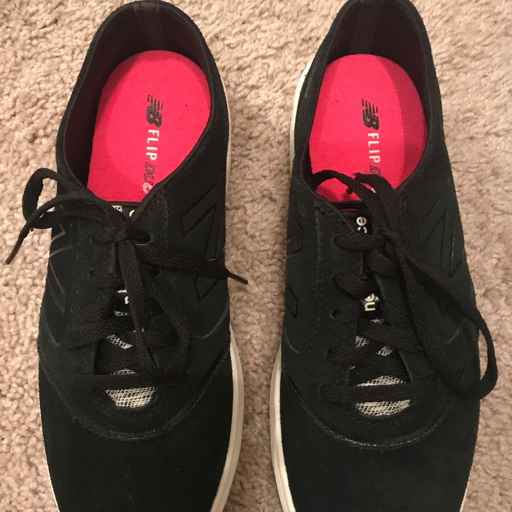Black Suede New Balance Sneakers (WL628)